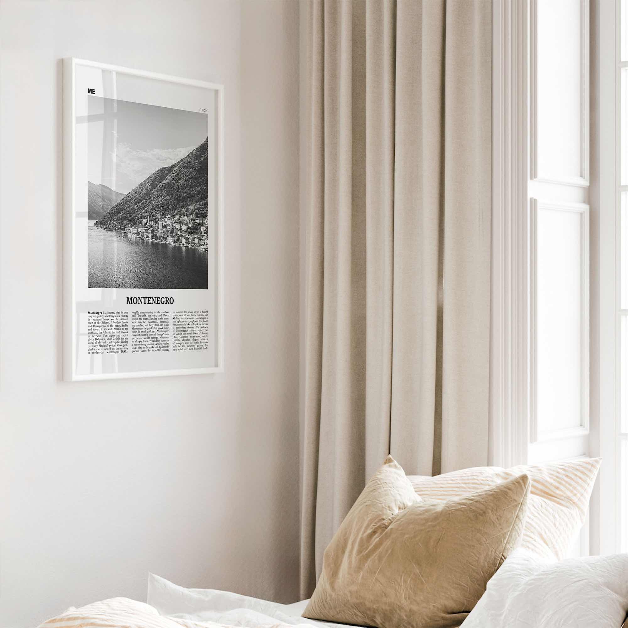 Montenegro Print Black and White, Montenegro Wall Art, Montenegro Poster, Montenegro Photo, Црна Гора, Crna, Gora, Podgorica, Balkan, Europe