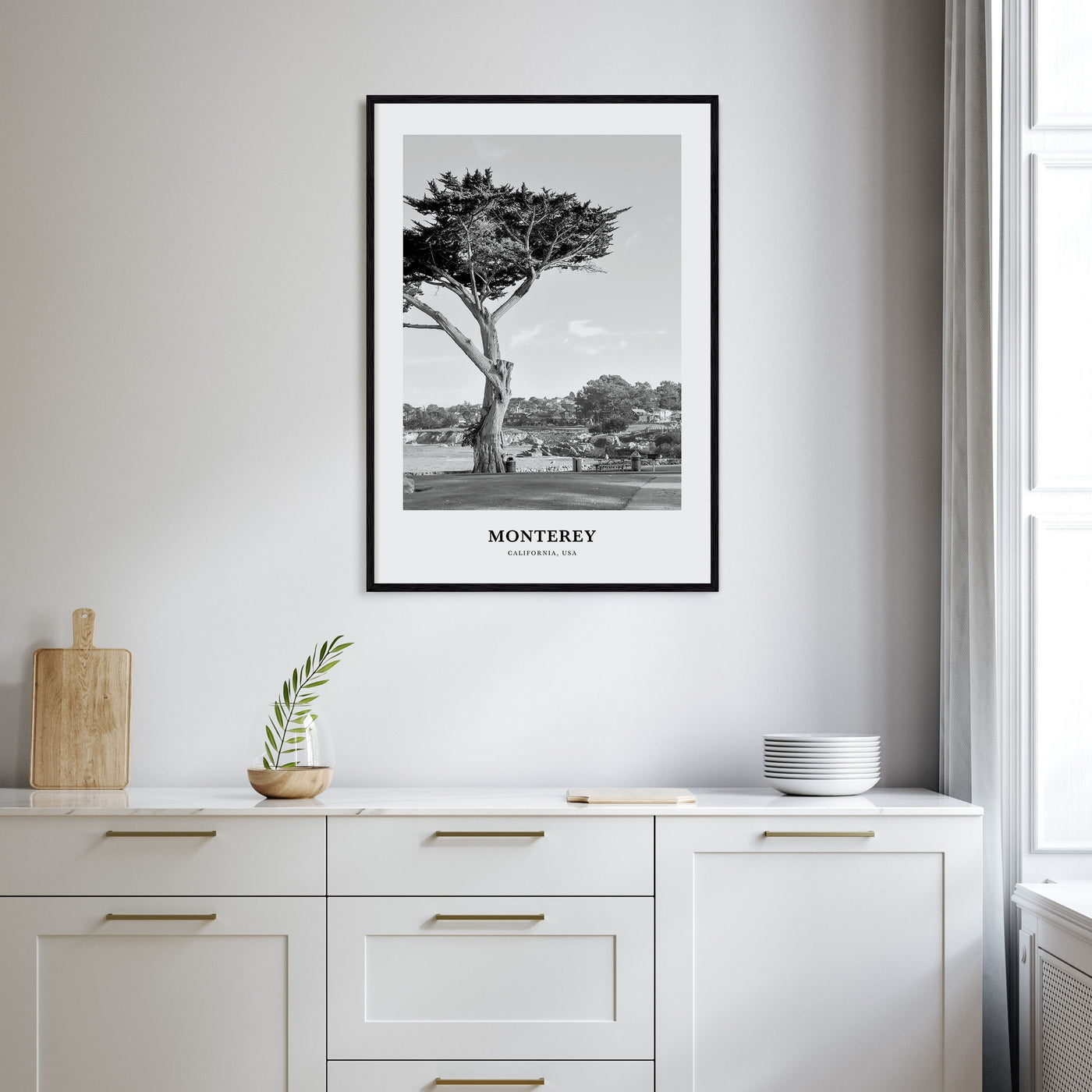 Monterey Portrait B&W Poster