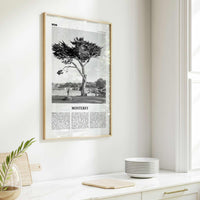 Monterey Print Black and White, Monterey Wall Art, Monterey Poster, Monterey Photo, Monterey Wall Decor, USA, United States, North America