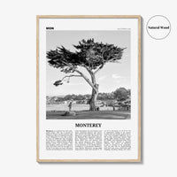 Monterey Print Black and White, Monterey Wall Art, Monterey Poster, Monterey Photo, Monterey Wall Decor, USA, United States, North America