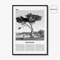 Monterey Print Black and White, Monterey Wall Art, Monterey Poster, Monterey Photo, Monterey Wall Decor, USA, United States, North America