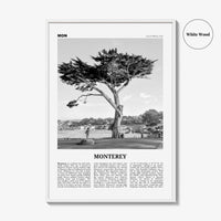 Monterey Print Black and White, Monterey Wall Art, Monterey Poster, Monterey Photo, Monterey Wall Decor, USA, United States, North America