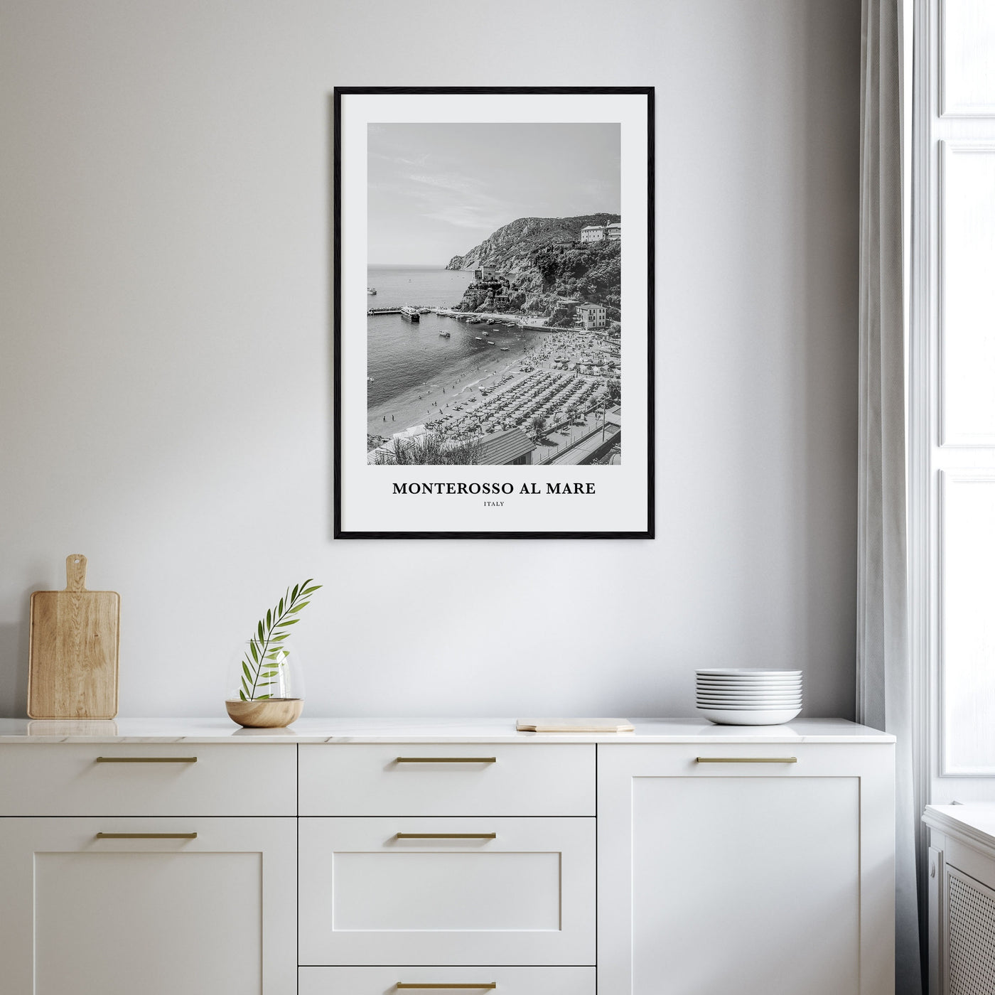 Monterosso al Mare Portrait B&W Poster