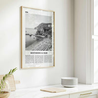 Monterosso al Mare Print Black and White, Monterosso al Mare Wall Art, Monterosso al Mare Poster, Monterosso al Mare, Italy, Italia, Europe