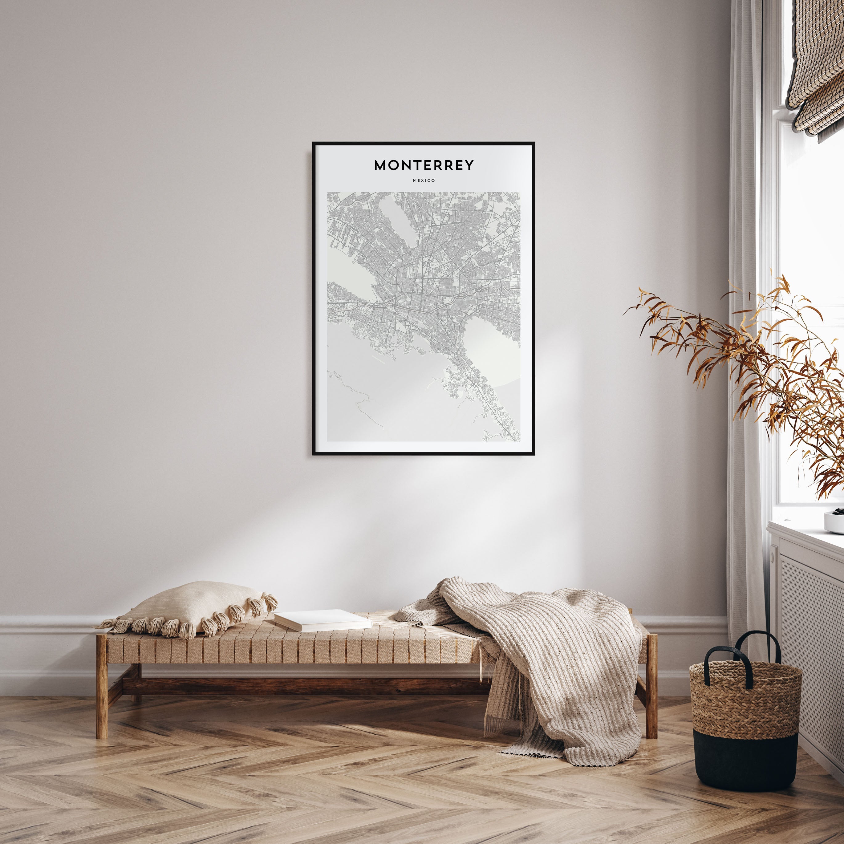 Monterrey Map Portrait Poster