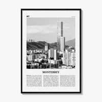 Monterrey Print Black and White No 1, Monterrey Wall Art, Monterrey Poster, Monterrey Photo, Monterrey Wall Décor, Mexico, Nuevo León