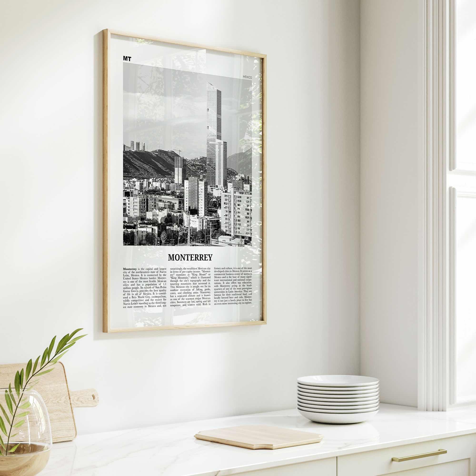 Monterrey Print Black and White No 1, Monterrey Wall Art, Monterrey Poster, Monterrey Photo, Monterrey Wall Décor, Mexico, Nuevo León