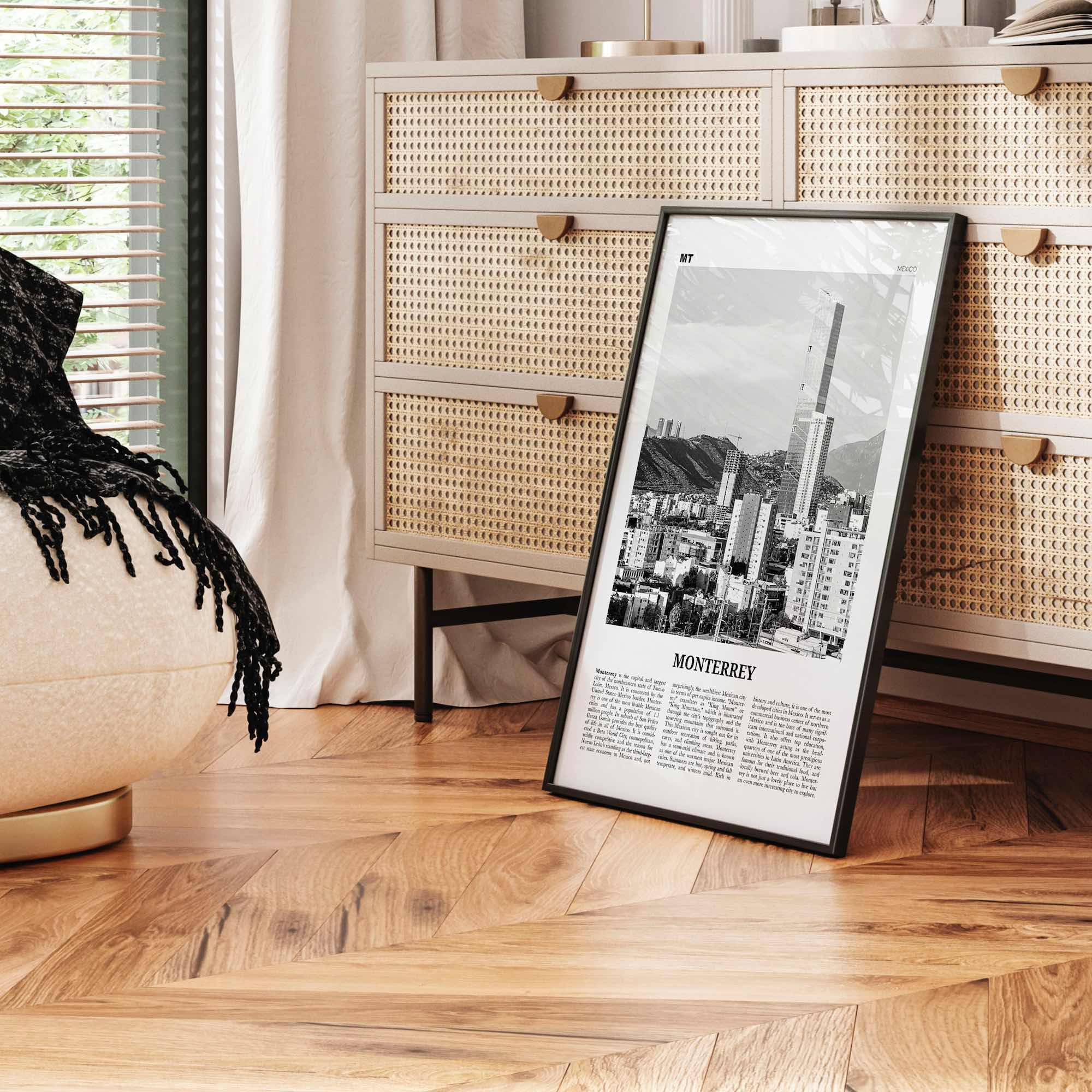 Monterrey Print Black and White No 1, Monterrey Wall Art, Monterrey Poster, Monterrey Photo, Monterrey Wall Décor, Mexico, Nuevo León