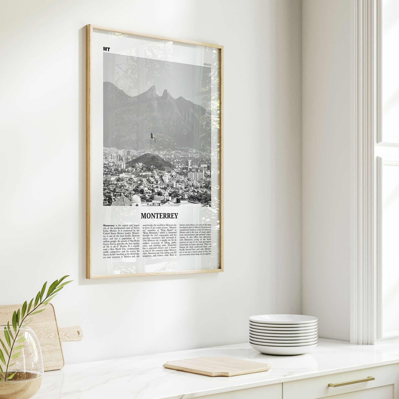 Monterrey Print Black and White No 2, Monterrey Wall Art, Monterrey Poster, Monterrey Photo, Monterrey Wall Décor, Mexico, Nuevo León