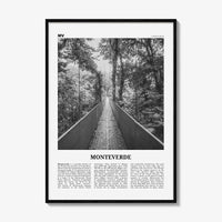 Monteverde Print Black and White, Monteverde Wall Art, Monteverde Poster, Monteverde Photo, Monteverde Wall Décor, Costa Rica