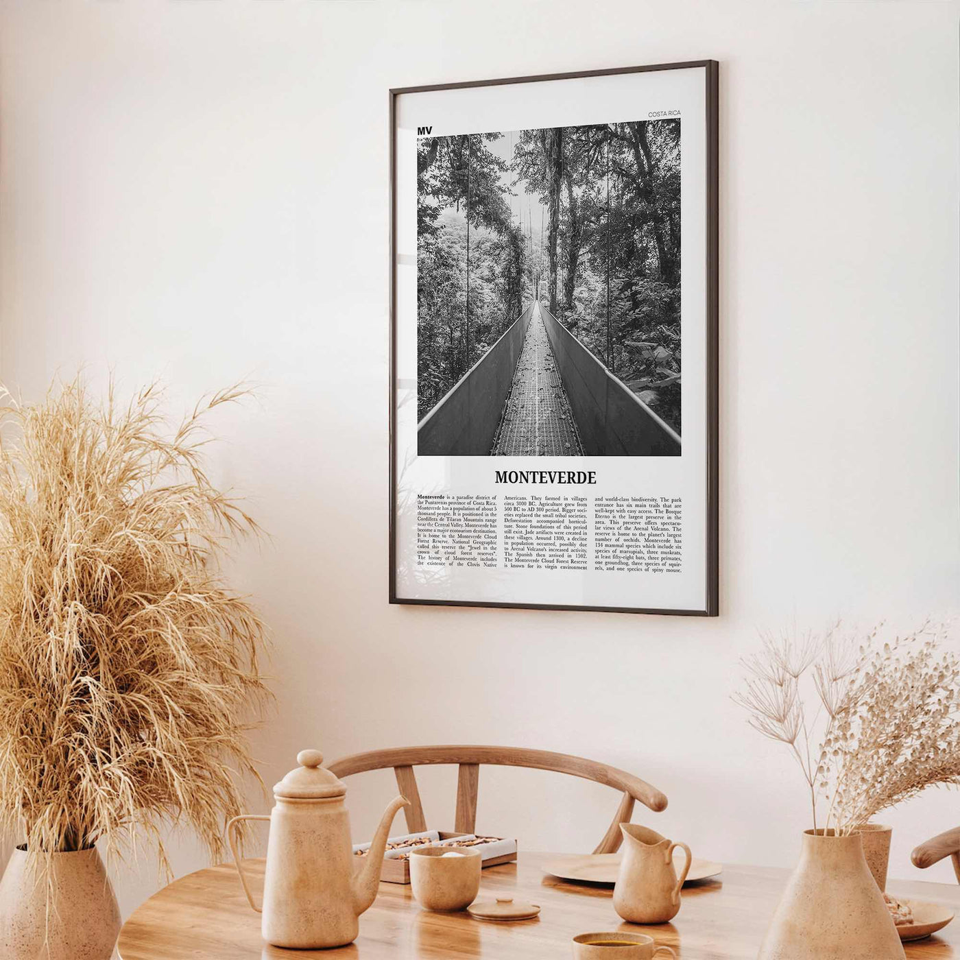 Monteverde Print Black and White, Monteverde Wall Art, Monteverde Poster, Monteverde Photo, Monteverde Wall Décor, Costa Rica