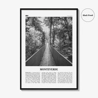 Monteverde Print Black and White, Monteverde Wall Art, Monteverde Poster, Monteverde Photo, Monteverde Wall Décor, Costa Rica