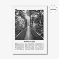 Monteverde Print Black and White, Monteverde Wall Art, Monteverde Poster, Monteverde Photo, Monteverde Wall Décor, Costa Rica