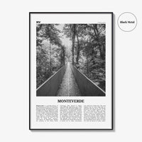 Monteverde Print Black and White, Monteverde Wall Art, Monteverde Poster, Monteverde Photo, Monteverde Wall Décor, Costa Rica