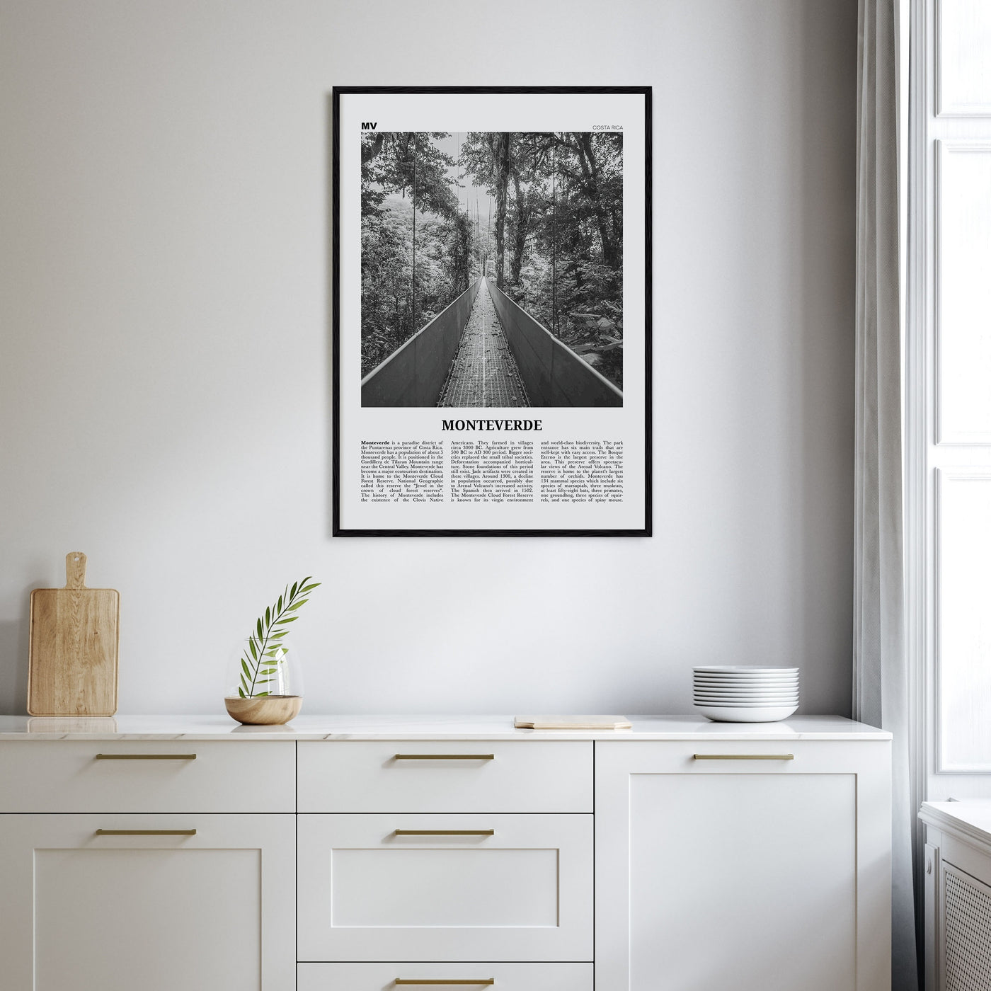 Monteverde Travel B&W Poster