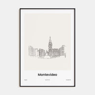Montevideo Drawn Poster