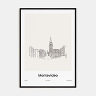 Montevideo Drawn Poster