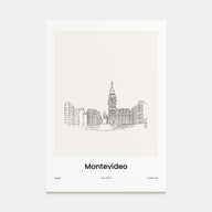 Montevideo Drawn Poster