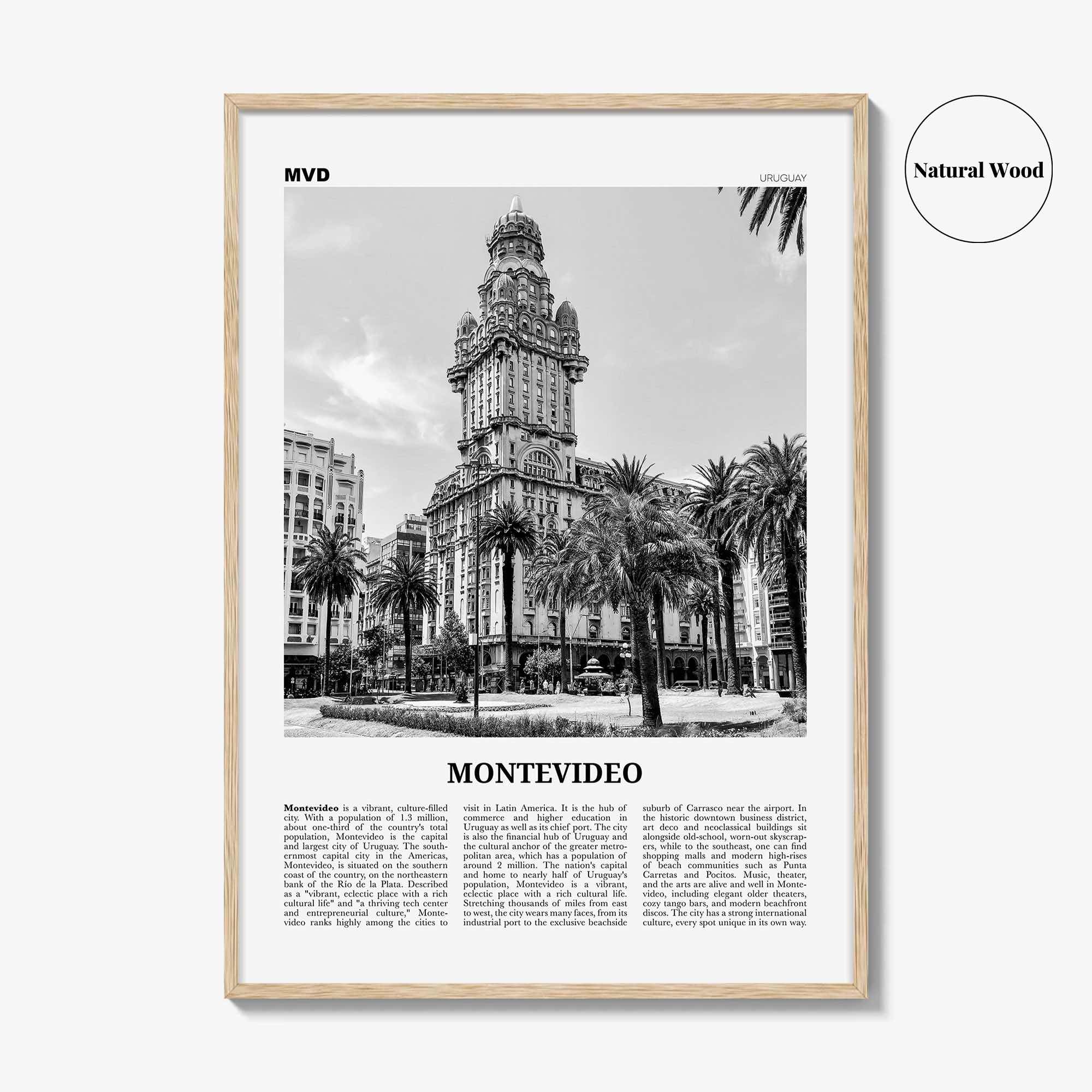 Montevideo Print Black and White, Montevideo Wall Art, Montevideo Poster, Montevideo Photo, Montevideo Wall, Uruguay, Uruguai, South America
