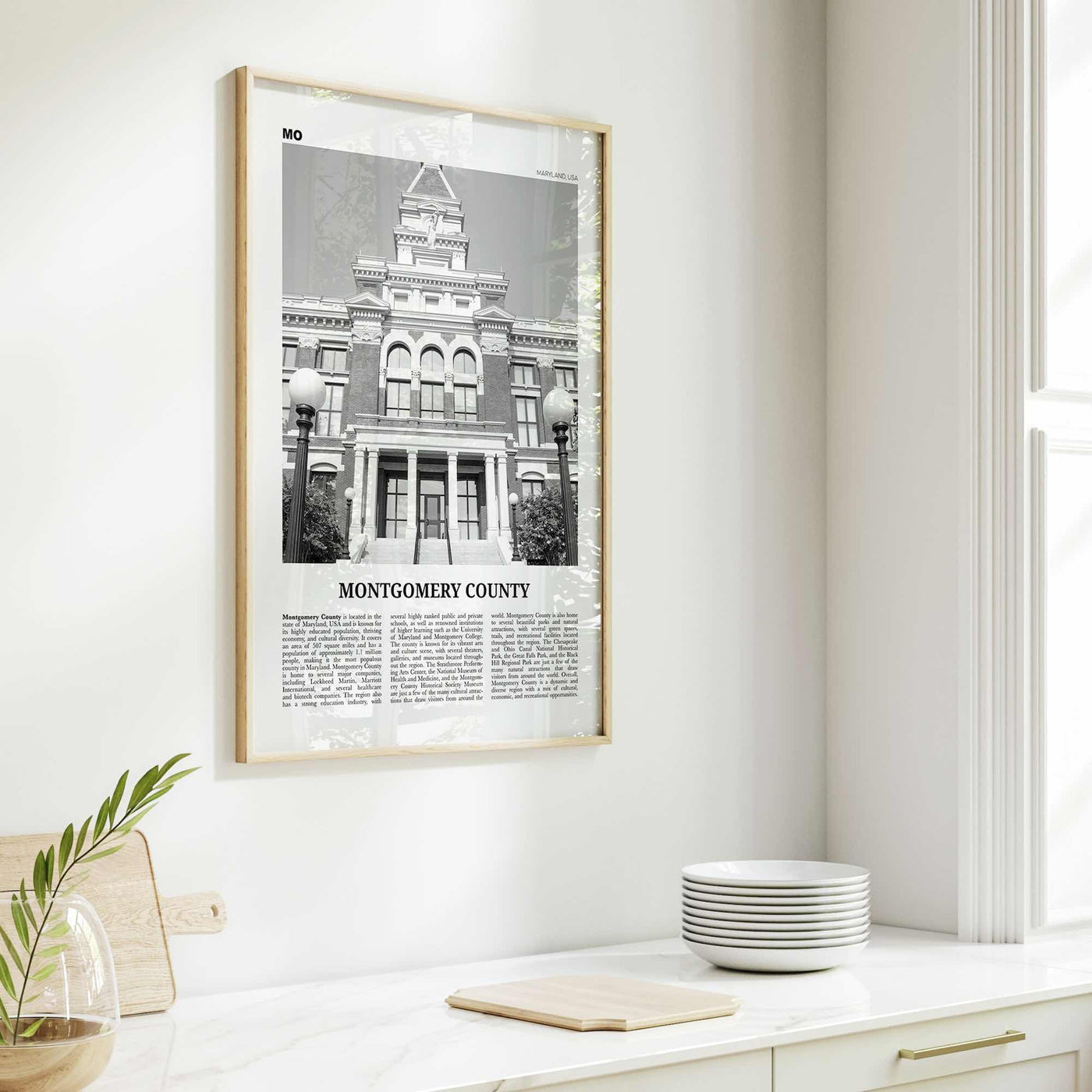 Montgomery County Print Black and White, Montgomery Wall Art, Montgomery Poster, Montgomery Photo, Montgomery Wall Décor, Montgomery Map