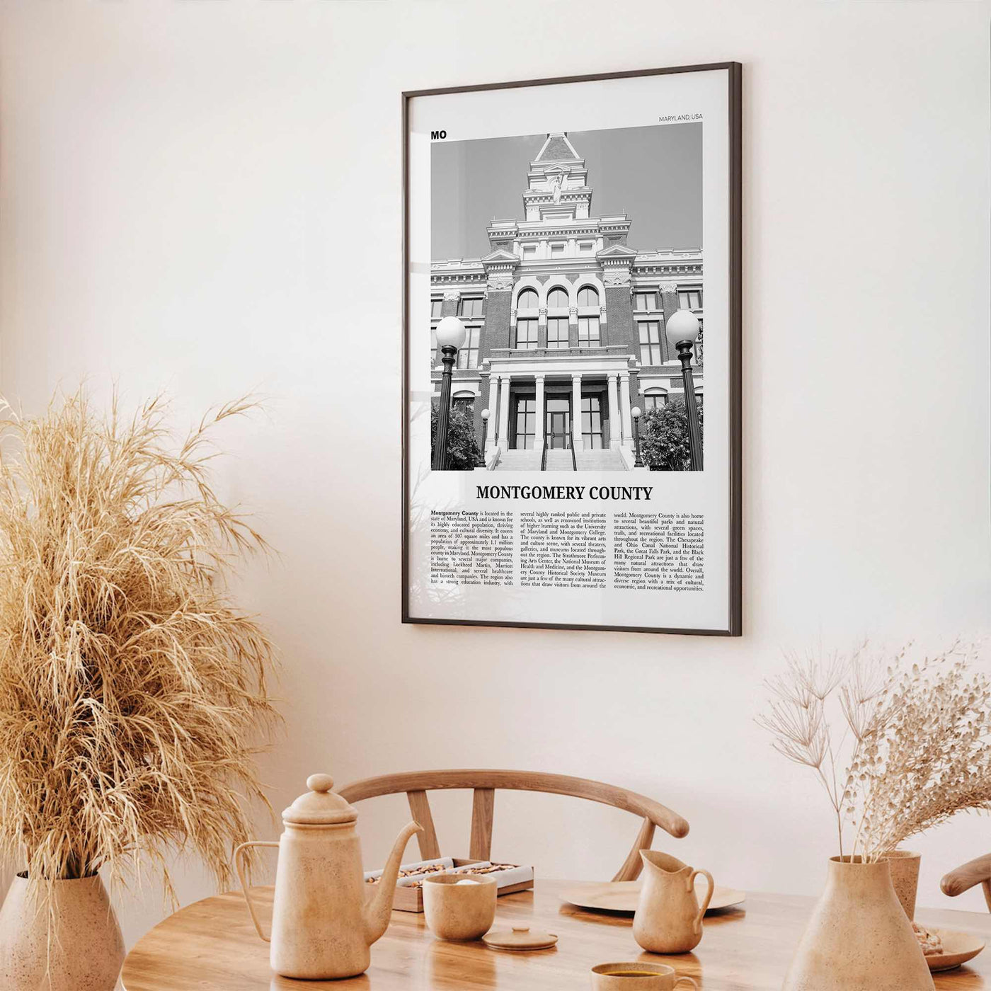 Montgomery County Print Black and White, Montgomery Wall Art, Montgomery Poster, Montgomery Photo, Montgomery Wall Décor, Montgomery Map