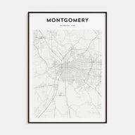 Montgomery Map Portrait Poster
