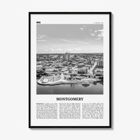 Montgomery Print Black and White, Montgomery Wall Art, Montgomery Poster, Montgomery Photo, Montgomery Wall Décor, Alabama, USA