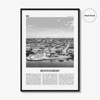 Montgomery Print Black and White, Montgomery Wall Art, Montgomery Poster, Montgomery Photo, Montgomery Wall Décor, Alabama, USA