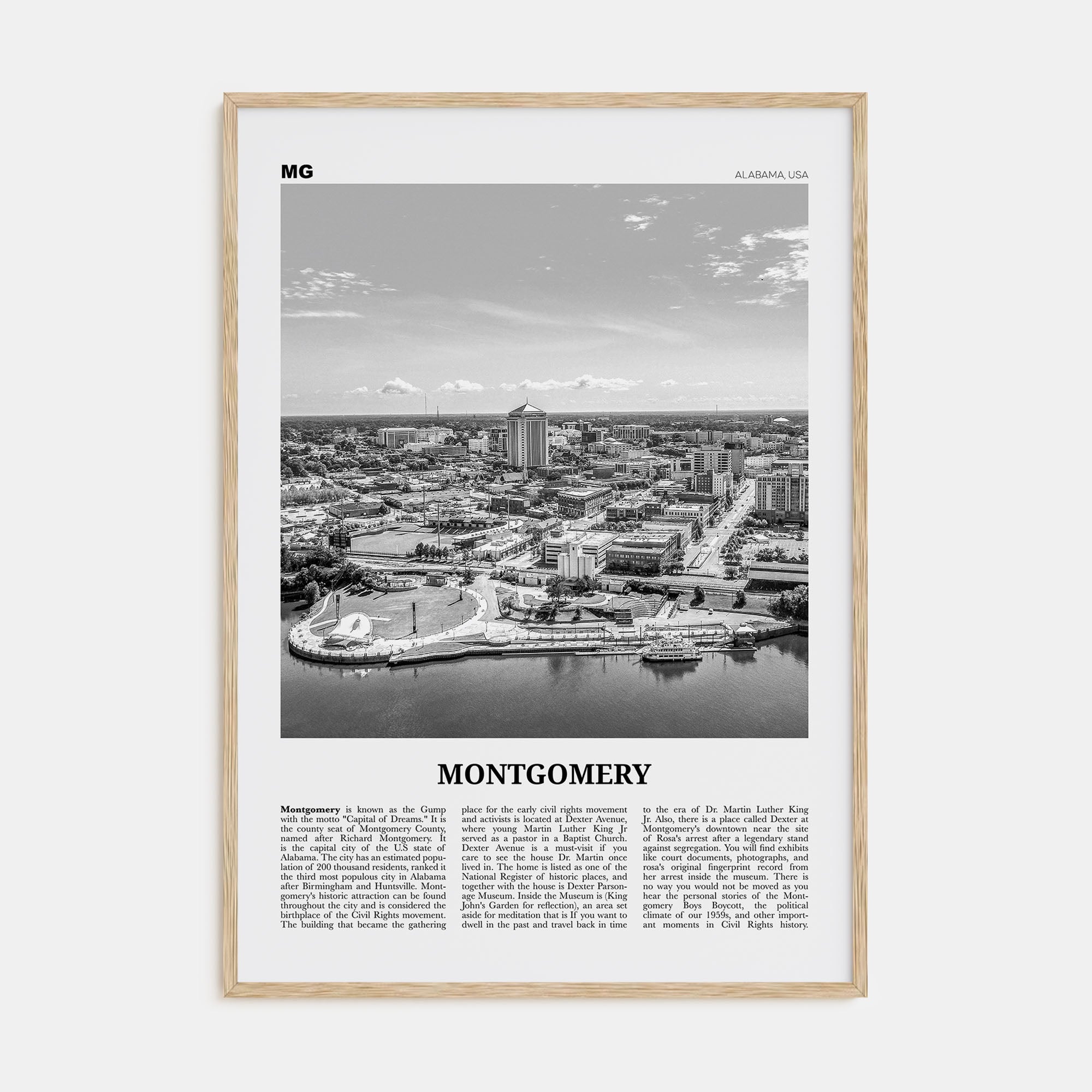 Montgomery Travel B&W Poster