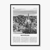 Montpelier Print Black and White, Montpelier Wall Art, Montpelier Poster, Montpelier Photo, Montpelier Décor, Montpelier Map, Vermont, USA