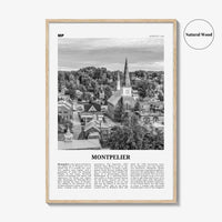 Montpelier Print Black and White, Montpelier Wall Art, Montpelier Poster, Montpelier Photo, Montpelier Décor, Montpelier Map, Vermont, USA
