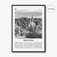 Montpelier Print Black and White, Montpelier Wall Art, Montpelier Poster, Montpelier Photo, Montpelier Décor, Montpelier Map, Vermont, USA
