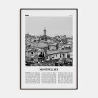 Montpellier Travel B&W Poster