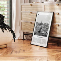 Montpellier Print Black and White, Montpellier Wall Art, Montpellier Poster, Montpellier Photo, France, Montpelhièr, Hérault