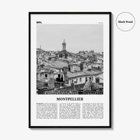 Montpellier Print Black and White, Montpellier Wall Art, Montpellier Poster, Montpellier Photo, France, Montpelhièr, Hérault