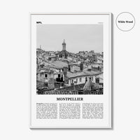 Montpellier Print Black and White, Montpellier Wall Art, Montpellier Poster, Montpellier Photo, France, Montpelhièr, Hérault