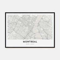 Montreal Map Landscape Poster