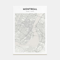 Montreal Map Portrait Poster