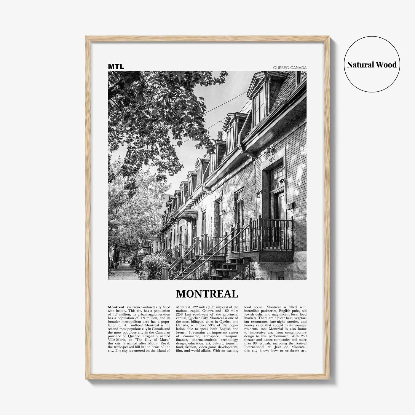 Montreal Print Black and White No 1, Montreal Wall Art, Montreal Poster, Montreal Photo, Montreal Decor, Quebec, Canada, Montréal