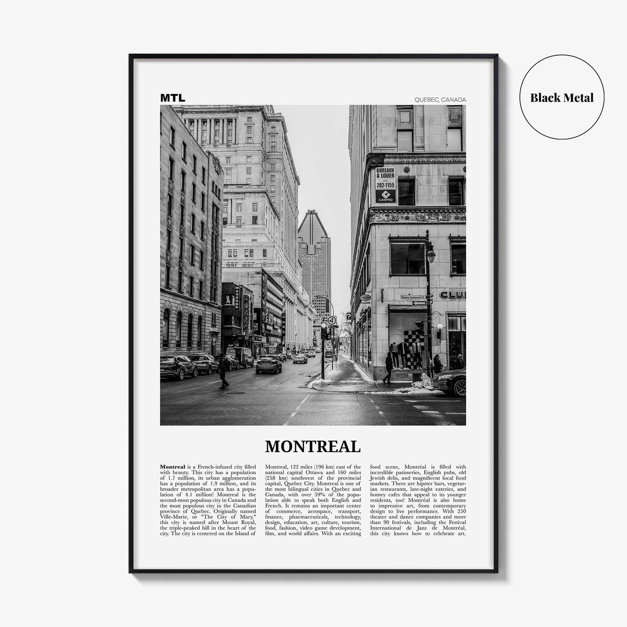 Montreal Print Black and White No 2, Montreal Wall Art, Montreal Poster, Montreal Photo, Montreal Decor, Quebec, Canada, Montréal