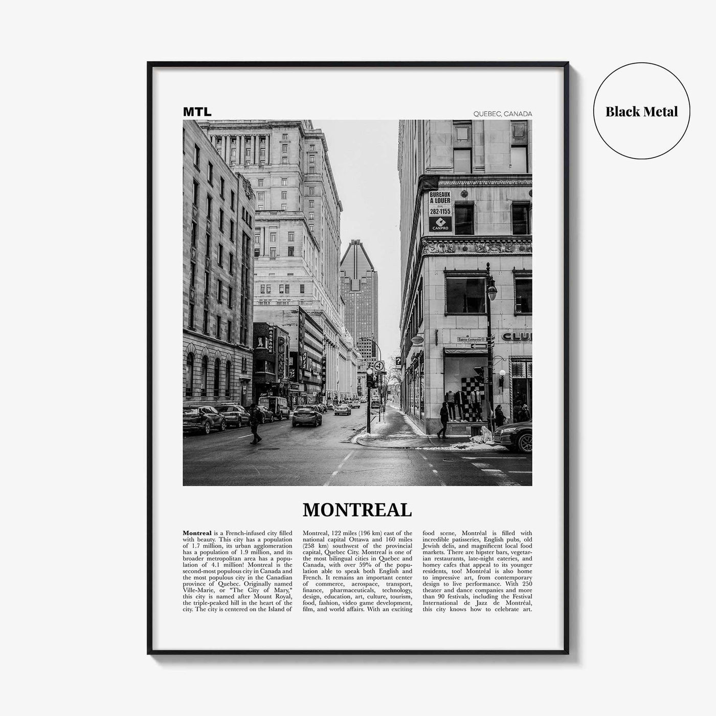 Montreal Print Black and White No 2, Montreal Wall Art, Montreal Poster, Montreal Photo, Montreal Decor, Quebec, Canada, Montréal