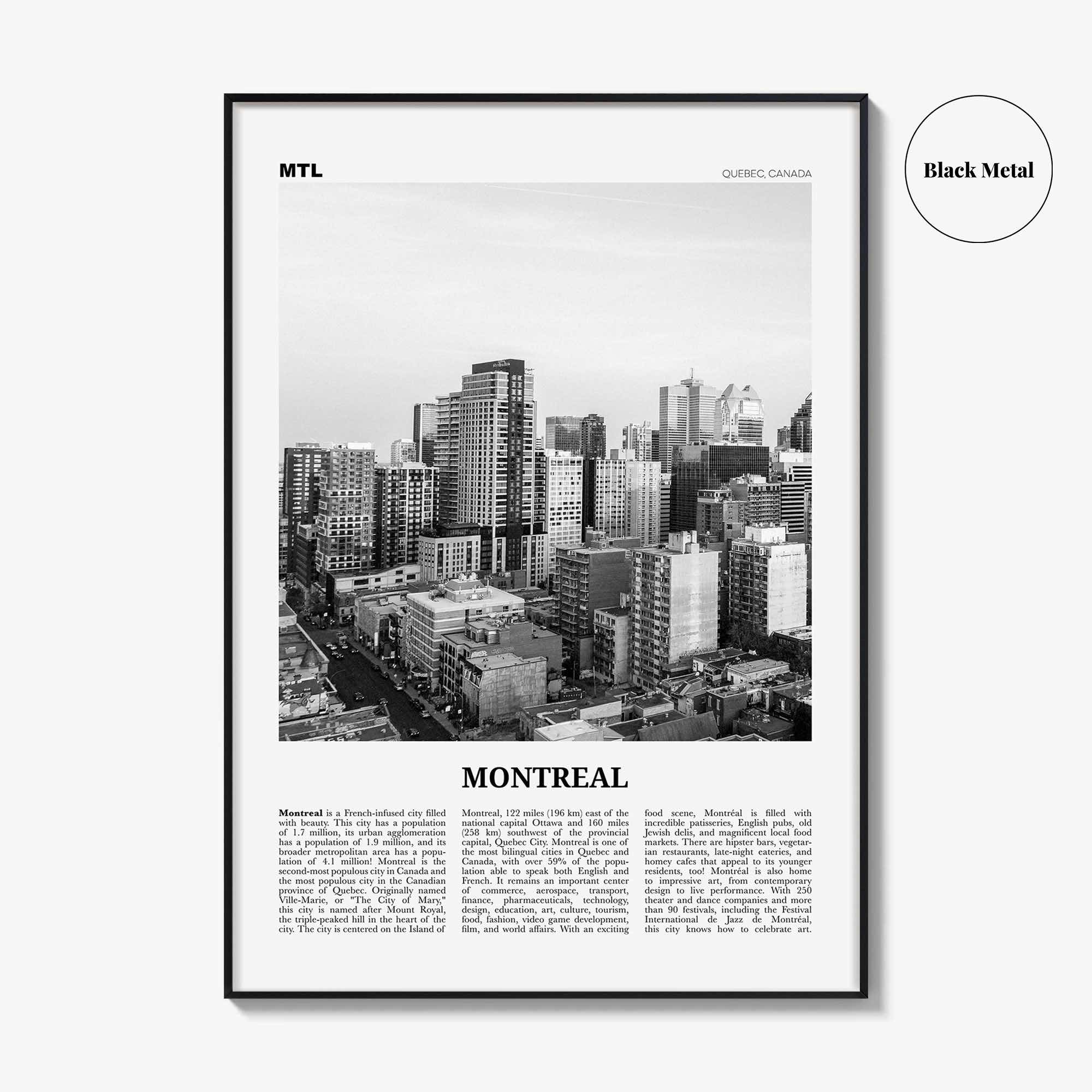 Montreal Print Black and White No 3, Montreal Wall Art, Montreal Poster, Montreal Photo, Montreal Decor, Quebec, Canada, Montréal