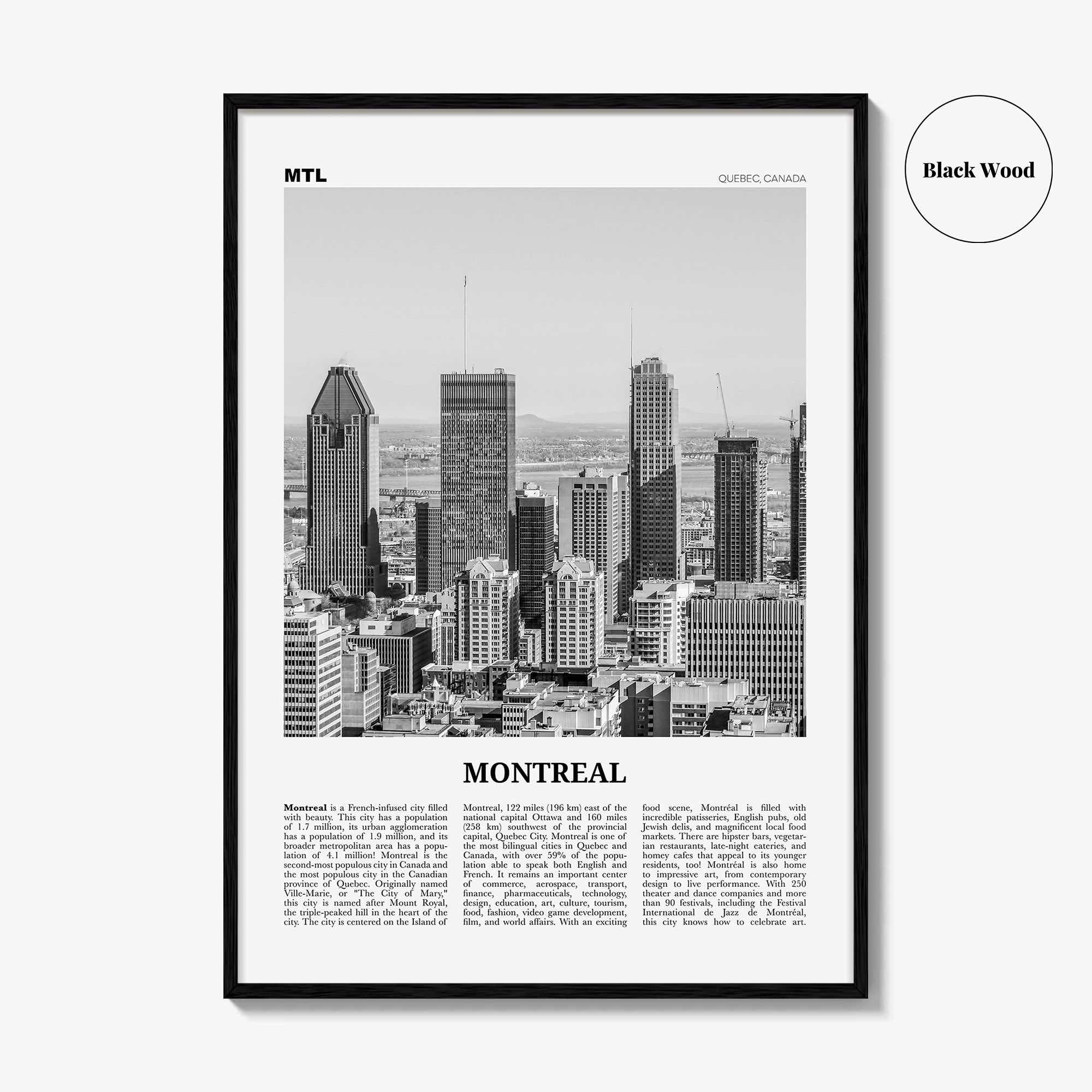 Montreal Print Black and White No 4, Montreal Wall Art, Montreal Poster, Montreal Photo, Montreal Decor, Quebec, Canada, Montréal