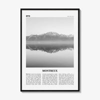 Montreux Print Black and White, Montreux Wall Art, Montreux Poster, Montreux Photo, Montreux Wall Décor, Switzerland, Vaud, Swiss
