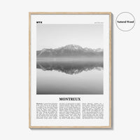 Montreux Print Black and White, Montreux Wall Art, Montreux Poster, Montreux Photo, Montreux Wall Décor, Switzerland, Vaud, Swiss