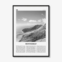 Montserrat Print Black and White Caribbean, Montserrat Wall Art, Montserrat Poster, Montserrat Photo, Montserrat Wall Décor, Caribbean