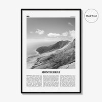Montserrat Print Black and White Caribbean, Montserrat Wall Art, Montserrat Poster, Montserrat Photo, Montserrat Wall Décor, Caribbean