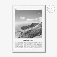 Montserrat Print Black and White Caribbean, Montserrat Wall Art, Montserrat Poster, Montserrat Photo, Montserrat Wall Décor, Caribbean
