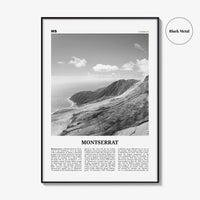 Montserrat Print Black and White Caribbean, Montserrat Wall Art, Montserrat Poster, Montserrat Photo, Montserrat Wall Décor, Caribbean