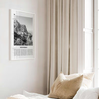 Montserrat Print Black and White Spain, Montserrat Wall Art, Montserrat Poster, Montserrat Photo, Montserrat Wall Décor, Montserrat Map